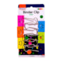 Prendedor de Papel Binder Clip BRW 25mm Emoji Neon 6un