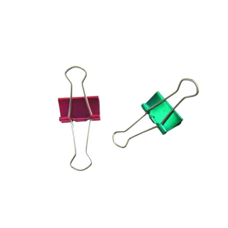 Prendedor de Papel Binder Clip BRW 25mm Metalizado 6 unidades