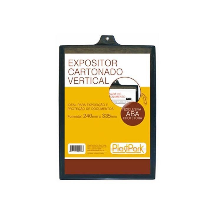 Quadro de Avisos em PVC 335x240mm Vertical Plastpark 01un