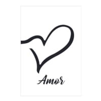 Quadro Decorativo Amor Fundo Branco 30X20 Mdf Madeira Adesivado Marpax