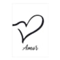 Quadro Decorativo Amor Fundo Branco 30X20 Mdf Madeira Adesivado Marpax