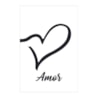 Quadro Decorativo Amor Fundo Branco 30X20 Mdf Madeira Adesivado Marpax
