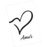 Quadro Decorativo Amor Fundo Branco 30X20 Mdf Madeira Adesivado Marpax