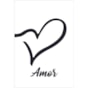Quadro Decorativo Amor Fundo Branco 30X20 Mdf Madeira Adesivado Marpax