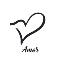 Quadro Decorativo Amor Fundo Branco 30X20 MDF Madeira Marpax