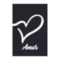 Quadro Decorativo Amor Fundo Preto 30X20 Mdf Madeira Adesivado Marpax