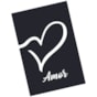 Quadro Decorativo Amor Fundo Preto 30X20 Mdf Madeira Adesivado Marpax
