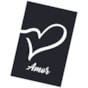 Quadro Decorativo Amor Fundo Preto 30X20 Mdf Madeira Adesivado Marpax