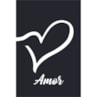 Quadro Decorativo Amor Fundo Preto 30X20 Mdf Madeira Adesivado Marpax