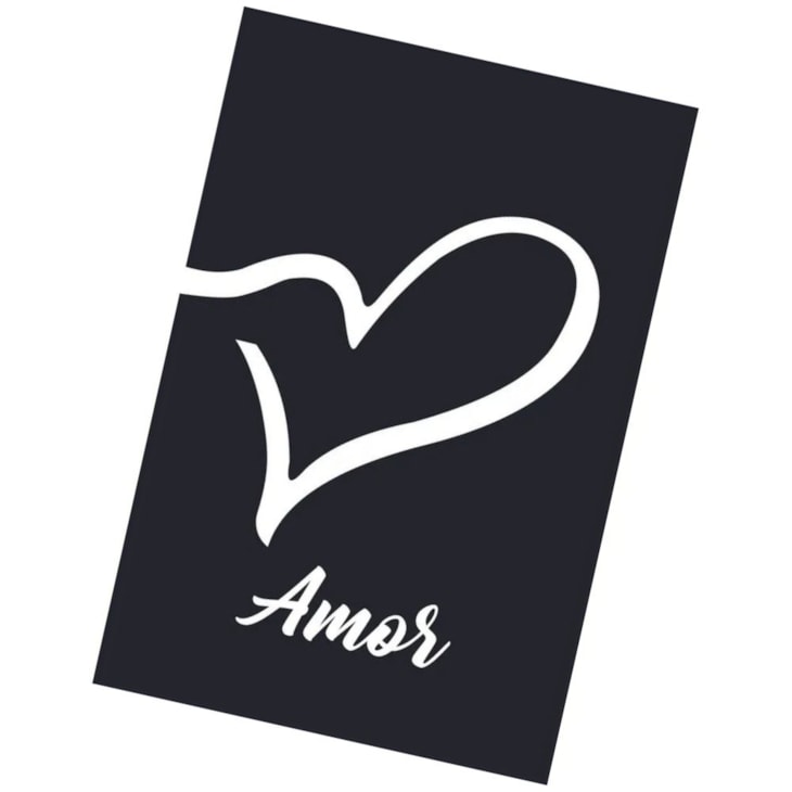 Quadro Decorativo Amor Fundo Preto 30X20 MDF Madeira Marpax