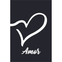 Quadro Decorativo Amor Fundo Preto 30X20 MDF Madeira Marpax