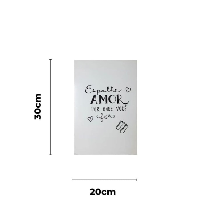 Quadro Decorativo Espalhe Amor 30X20 Mdf Madeira Adesivada Marpax