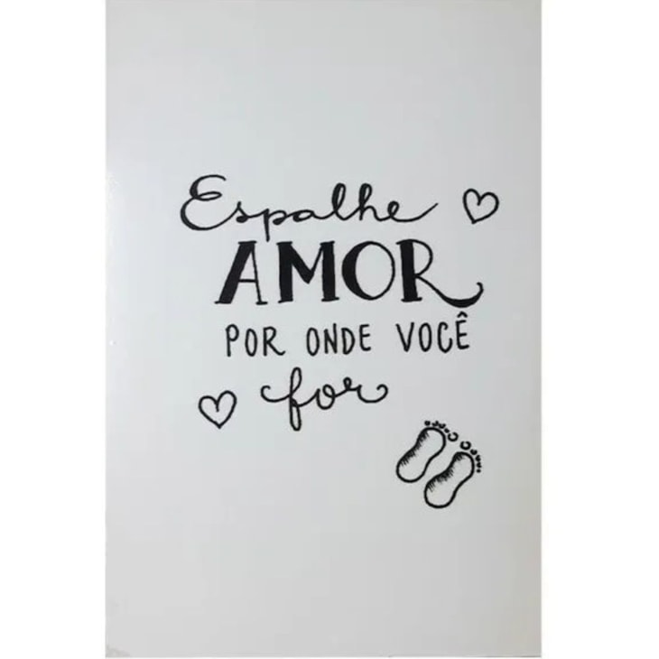 Quadro Decorativo Espalhe Amor 30X20 Mdf Madeira Adesivada Marpax