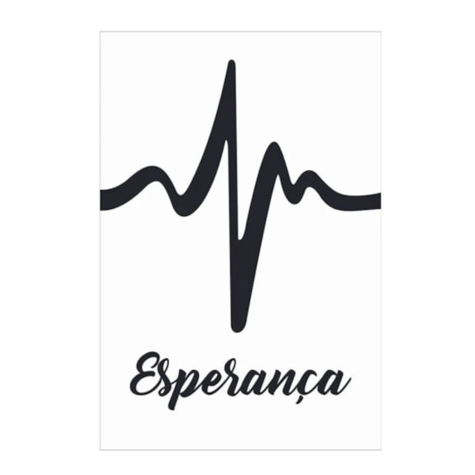 Quadro Decorativo Esperanca Fundo Branco 30X20 Mdf Madeira Adesivado Marpax