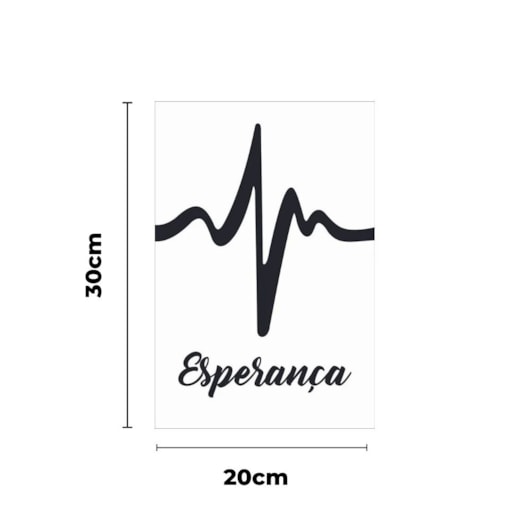Quadro Decorativo Esperanca Fundo Branco 30X20 Mdf Madeira Adesivado Marpax