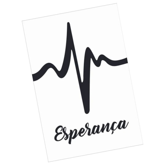 Quadro Decorativo Esperanca Fundo Branco 30X20 Mdf Madeira Adesivado Marpax
