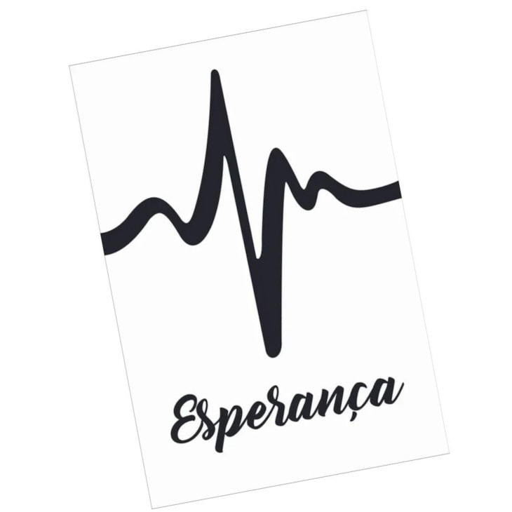 Quadro Decorativo Esperanca Fundo Branco 30X20 Mdf Madeira Adesivado Marpax