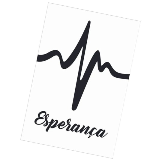 Quadro Decorativo Esperanca Fundo Branco 30X20 Mdf Madeira Adesivado Marpax