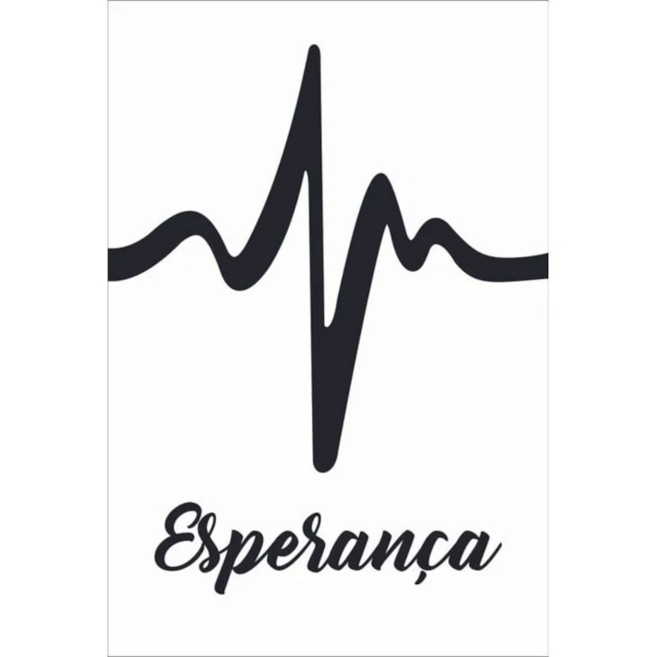 Quadro Decorativo Esperanca Fundo Branco 30X20 MDF Marpax