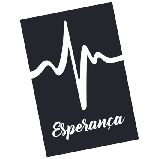 Quadro Decorativo Esperanca Fundo Preto 30X20 Mdf Madeira Adesivado Marpax
