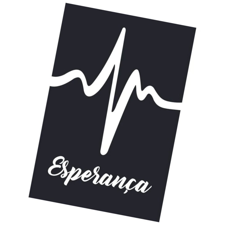 Quadro Decorativo Esperanca Preto 30X20 MDF Adesivado Marpax