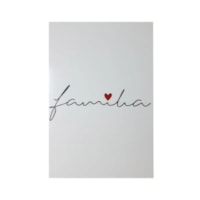 Quadro Decorativo Familia Com Fundo Branco 30X20 Mdf Madeira Adesivada Marpax
