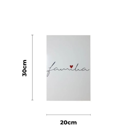 Quadro Decorativo Familia Com Fundo Branco 30X20 Mdf Madeira Adesivada Marpax