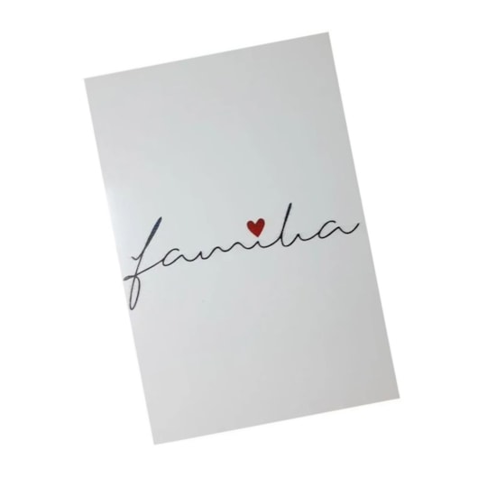 Quadro Decorativo Familia Com Fundo Branco 30X20 Mdf Madeira Adesivada Marpax