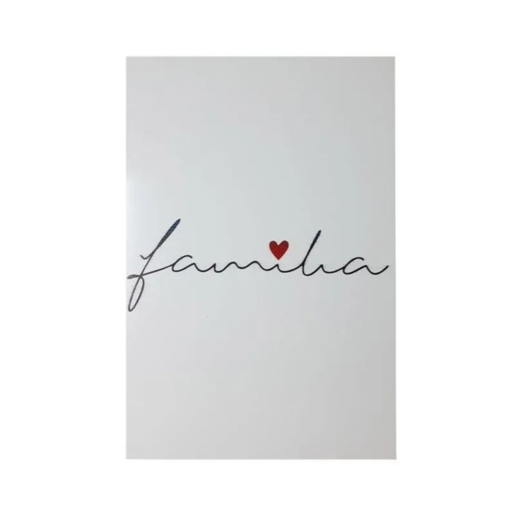 Quadro Decorativo Familia com Fundo Branco 30X20 MDF Marpax