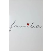 Quadro Decorativo Familia com Fundo Branco 30X20 MDF Marpax
