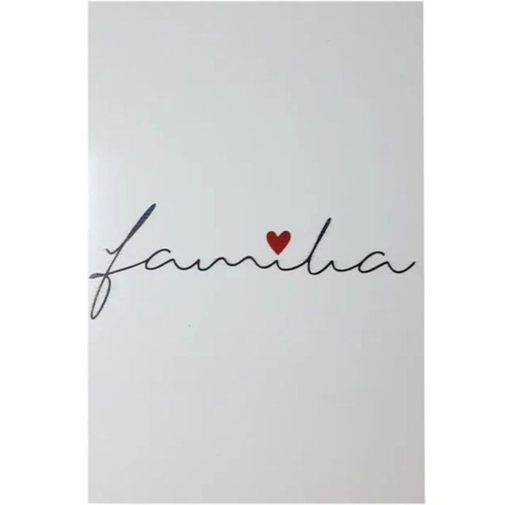 Quadro Decorativo Familia com Fundo Branco 30X20 MDF Marpax