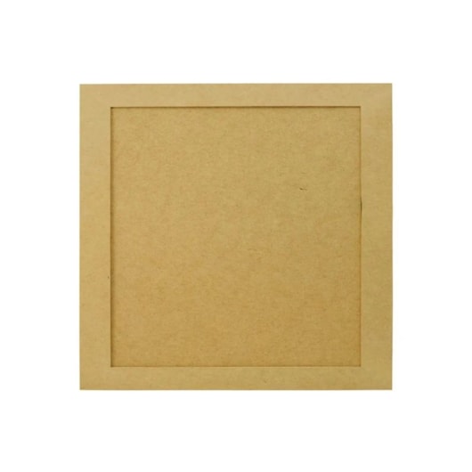 Quadro Quadrado Com Moldura E Fundo Removivel 26X26 Mdf 6Mm Madeira Marpax