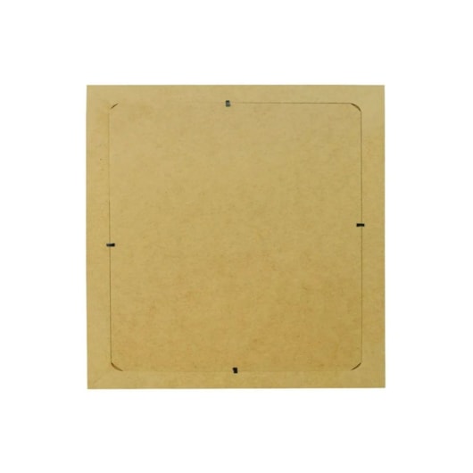 Quadro Quadrado Com Moldura E Fundo Removivel 26X26 Mdf 6Mm Madeira Marpax