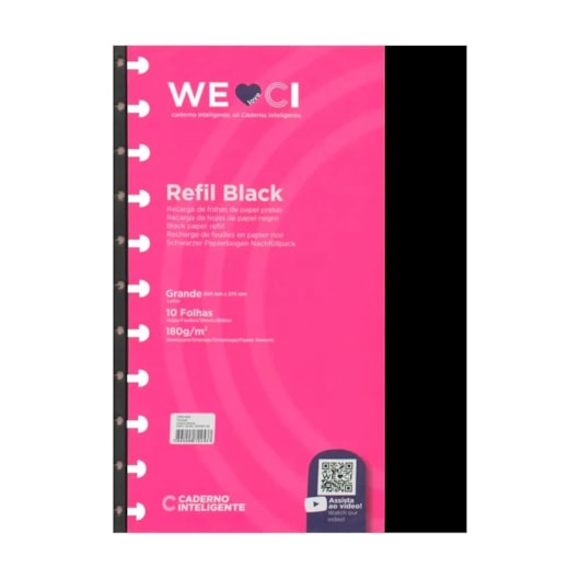 Refil A5 para Caderno Inteligente Black 10 Folhas 01un