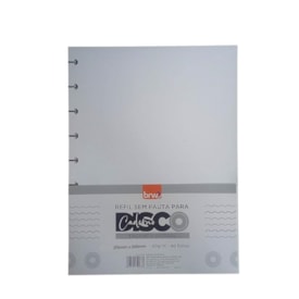 Refil Caderno de Disco Grande Liso 90g 275x200mm  BRW 40fls