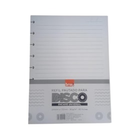 Refil Caderno de Disco  Pautado 90g 231x172mm  BRW 40fls