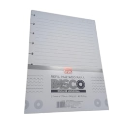 Refil Caderno de Disco  Pautado 90g 231x172mm  BRW 40fls