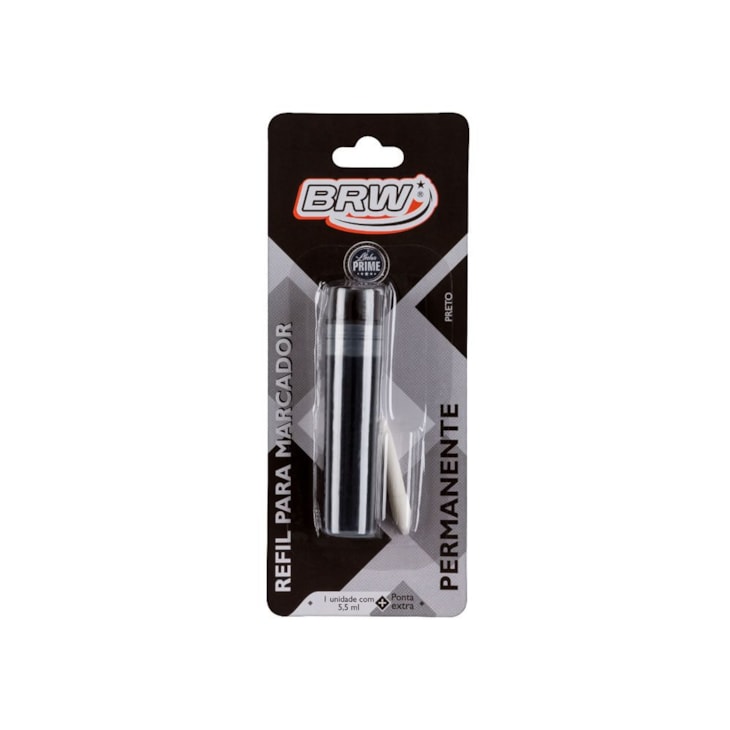 Refil de Caneta para Quadro Branco 5,5 ml Preto BRW 01un