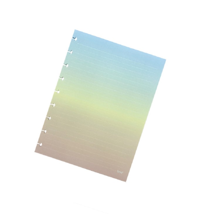 Refil para Caderno de Disco Colorido BRW pacote com 80fls