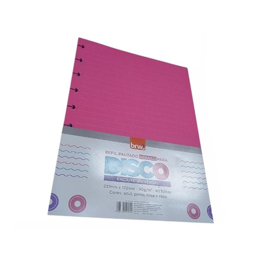 Refil Para Caderno e Planner De Disco Colorido BRW 40fls