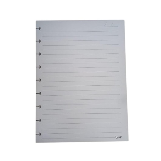 Refil Para Caderno e Planner De Disco Grande Pautado BRW 40fls