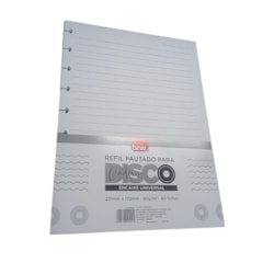 Refil Para Caderno e Planner De Disco Pautado BRW 40fls