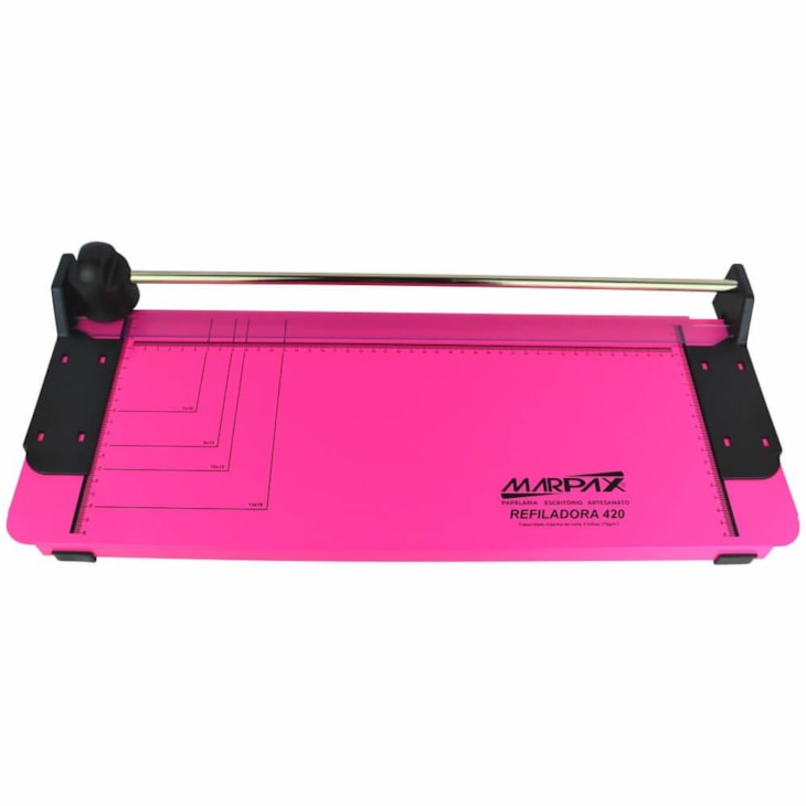 Refiladora de Papel Manual Rosa A3 para 04 Folhas Marpax