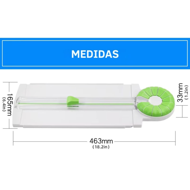 Refiladora Papel A4 Multifuncional 12 em 1 863 Verde Marpax