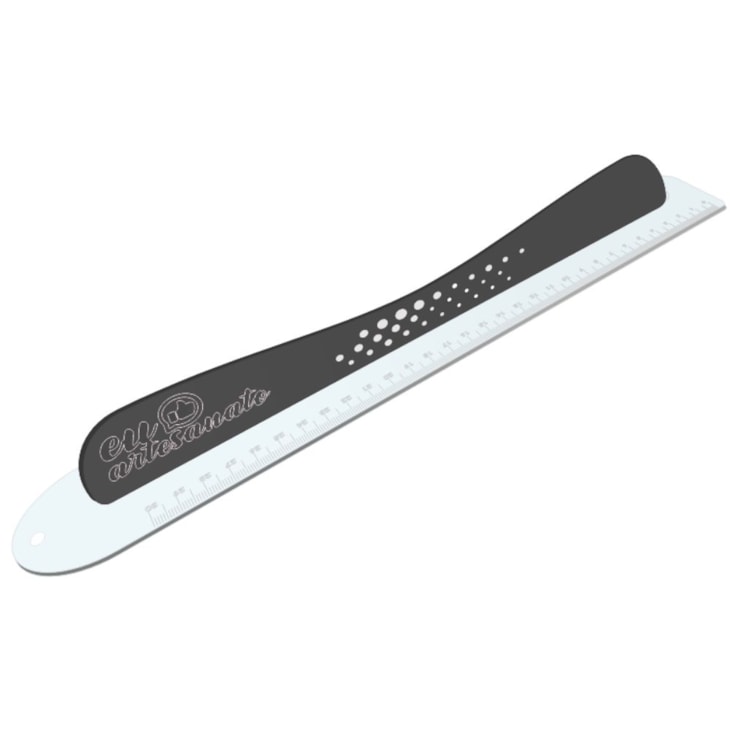 Régua com Proteção 20cm Safecut Acrílico Preto Marpax