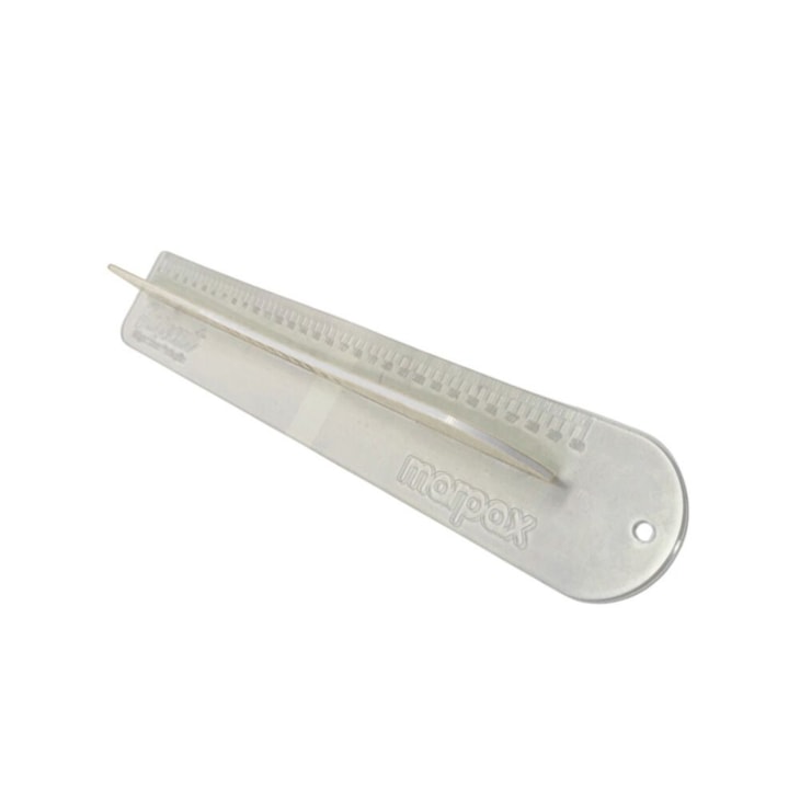 Régua com Proteção 20cm Safecut Acrílico Transparente Marpax