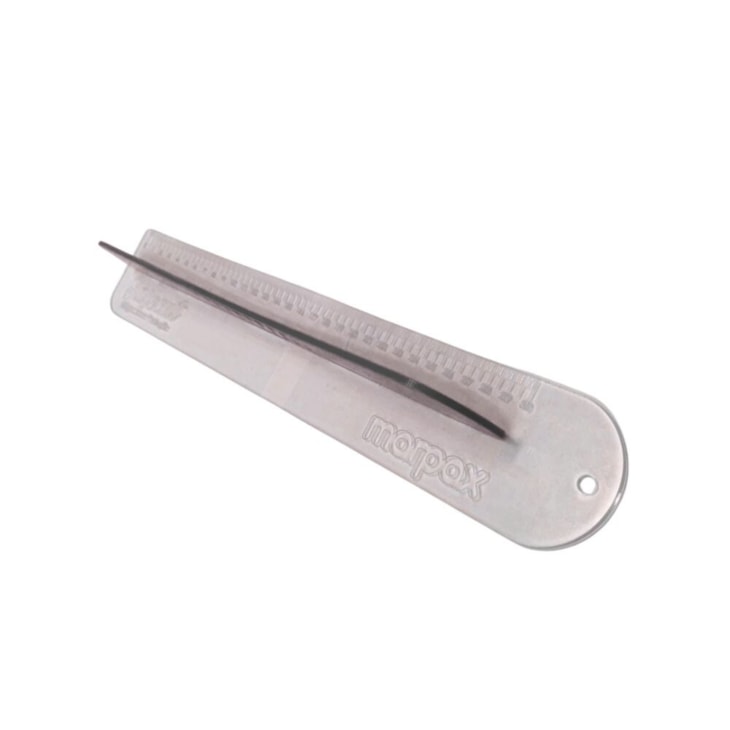 Régua com Proteção 20cm Safecut em Acrílico Preto Marpax