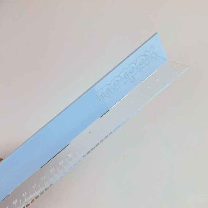 Régua com Proteção 30cm Azul em Acrílico Artesanato Marpax