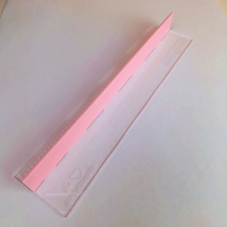 Régua com Proteção 30cm Rosa em Acrílico Artesanato Marpax