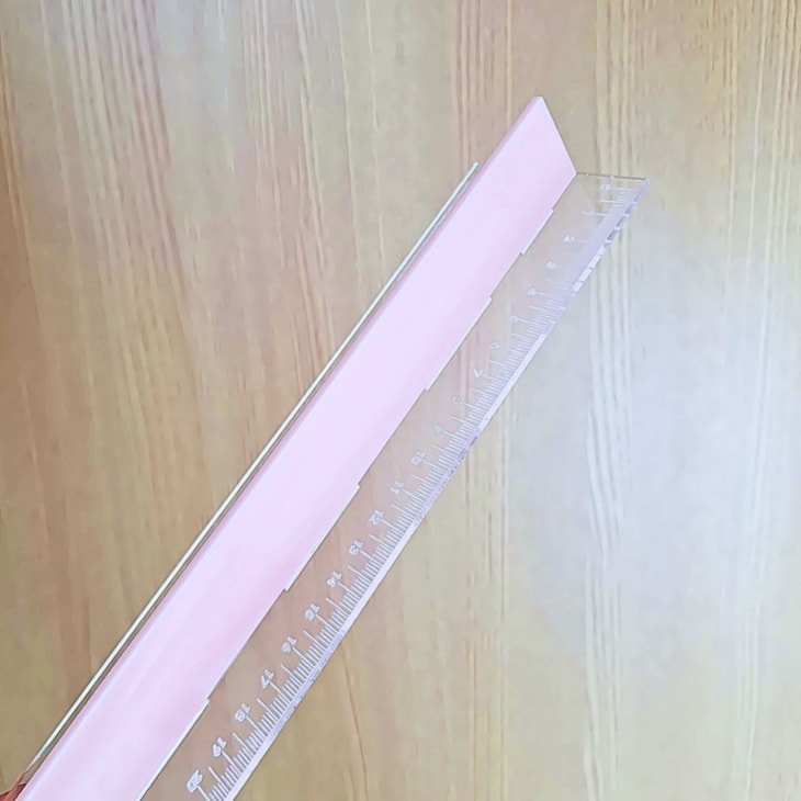 Régua com Proteção 30cm Rosa em Acrílico Artesanato Marpax